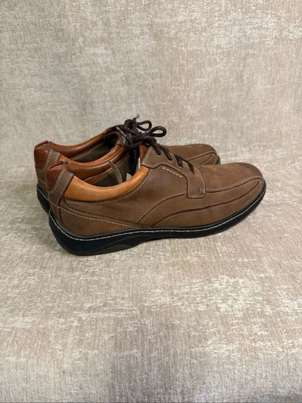 Johnston & Murphy Men’s Leather Lace Up XC4 Oxford Casual Shoes Brown Size 12